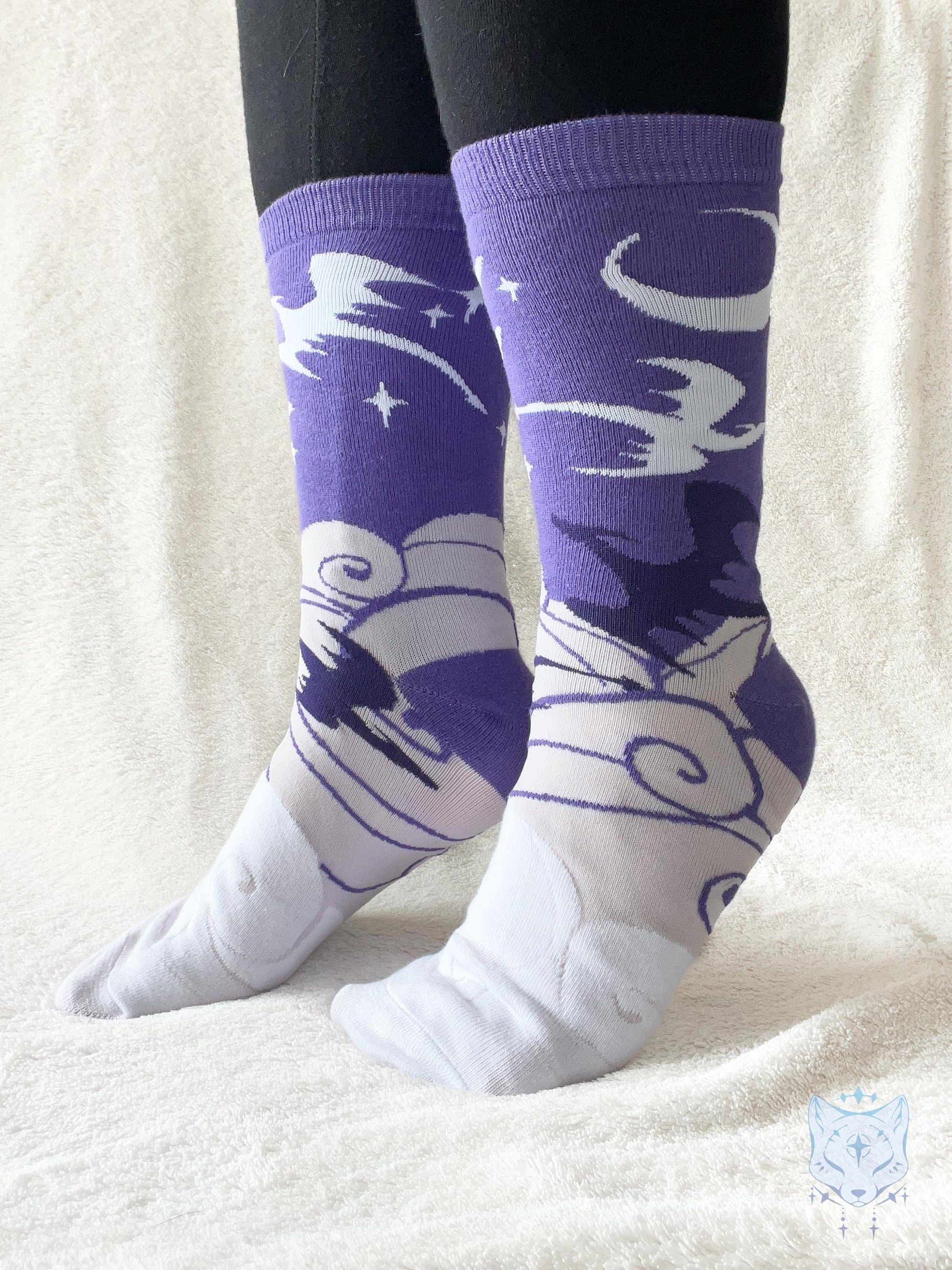 Purple Dragon Socks.