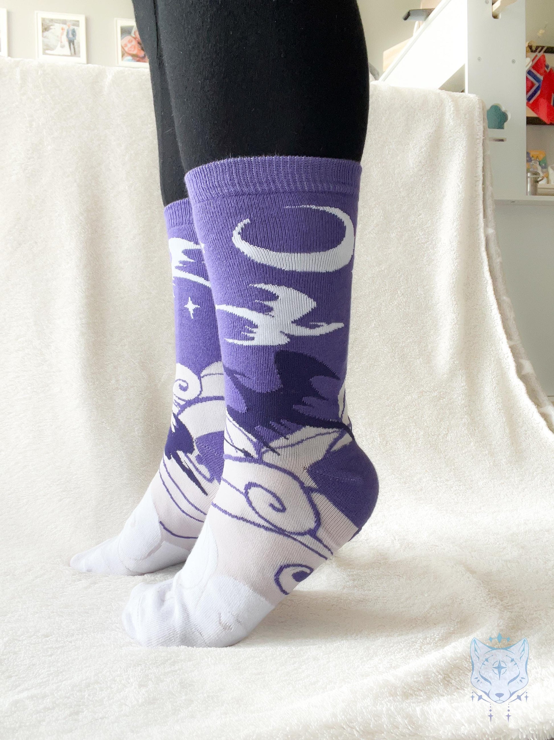 Purple Dragon Socks.