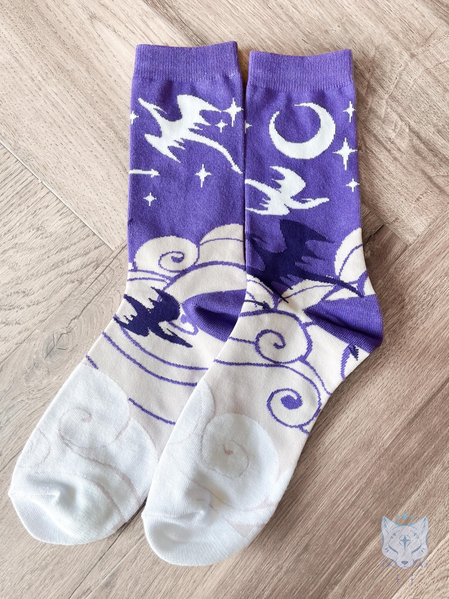 Purple Dragon Socks.