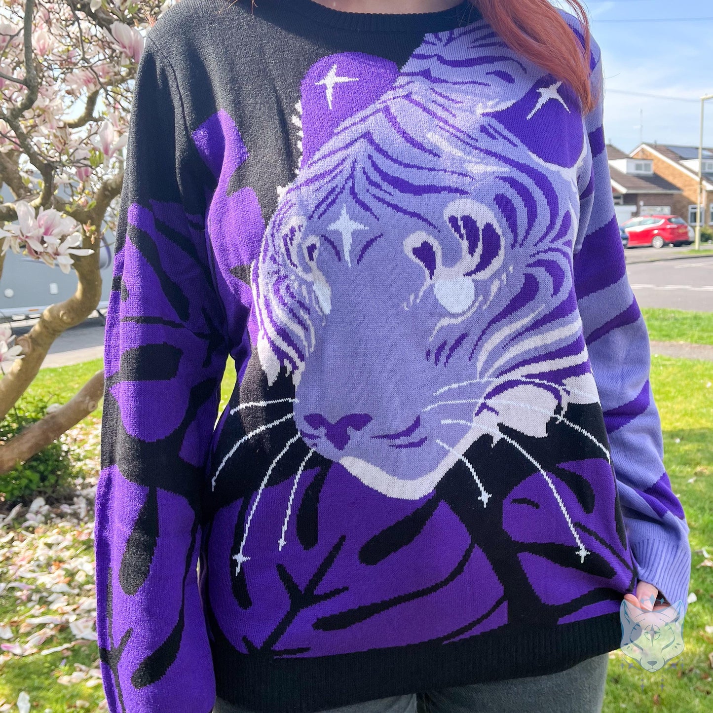 Celestial Purple Tiger Sweater