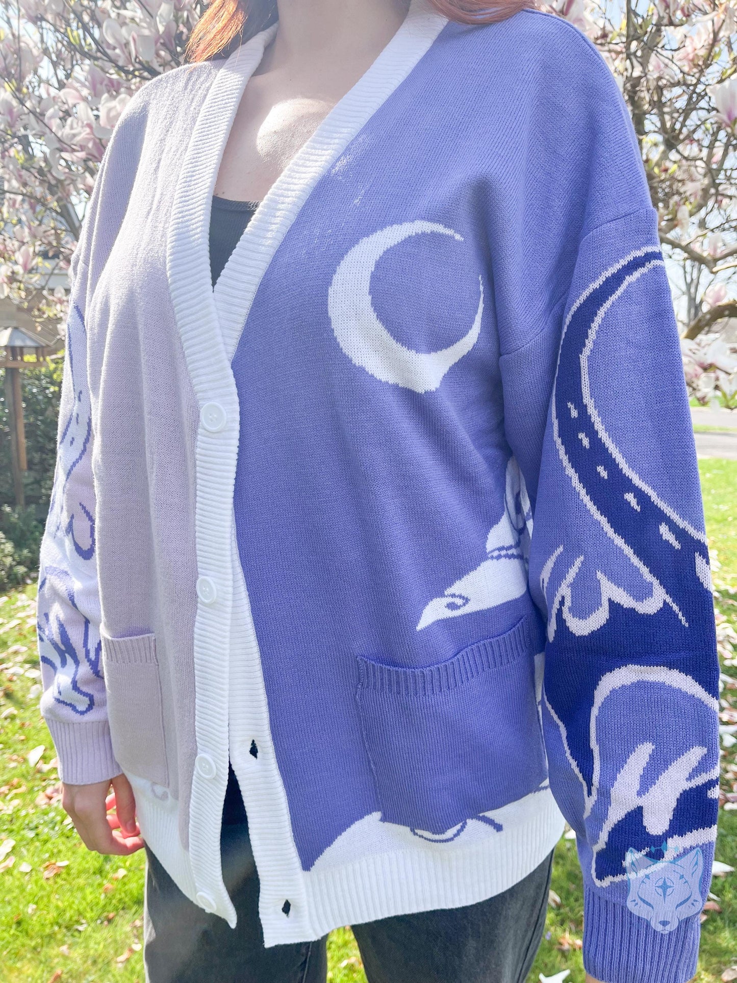 Asymmetrical Violet Dragon Cardigan
