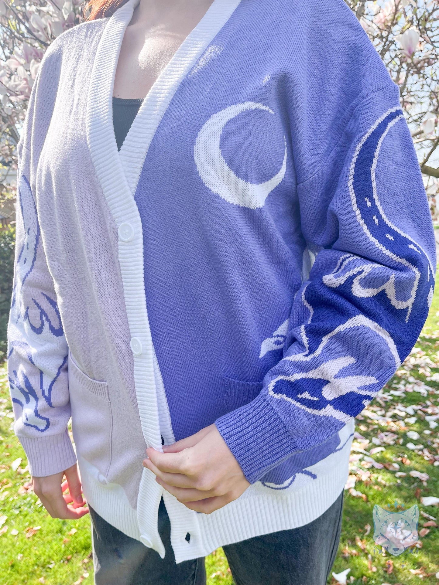 Asymmetrical Violet Dragon Cardigan