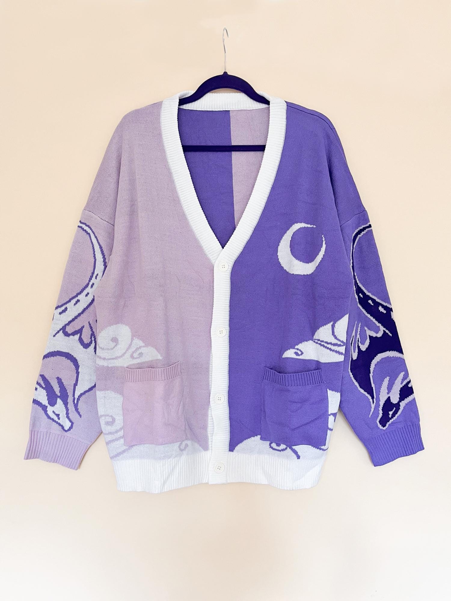 Asymmetrical Violet Dragon Cardigan