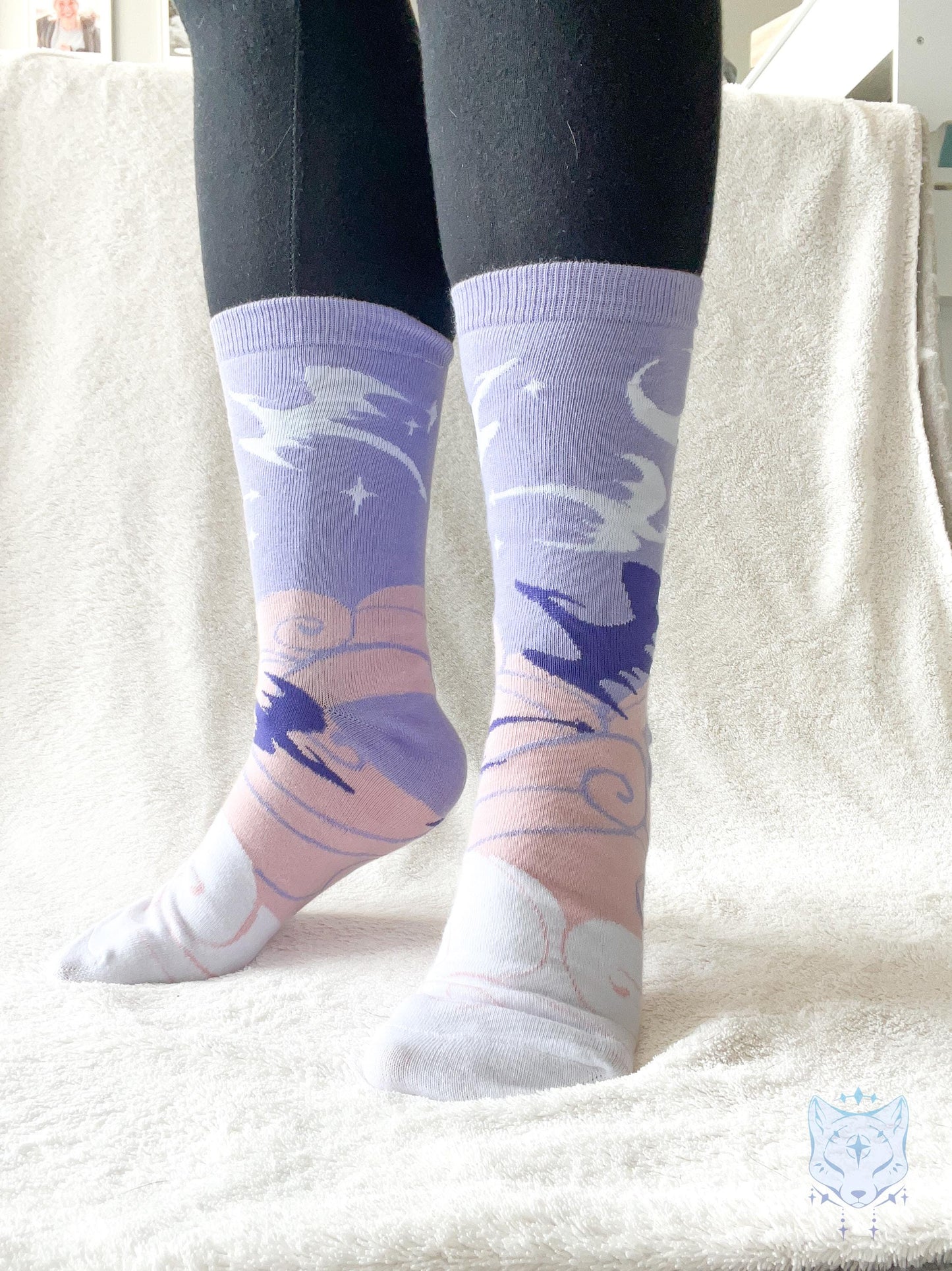 Purple & Pink Dragon Socks.