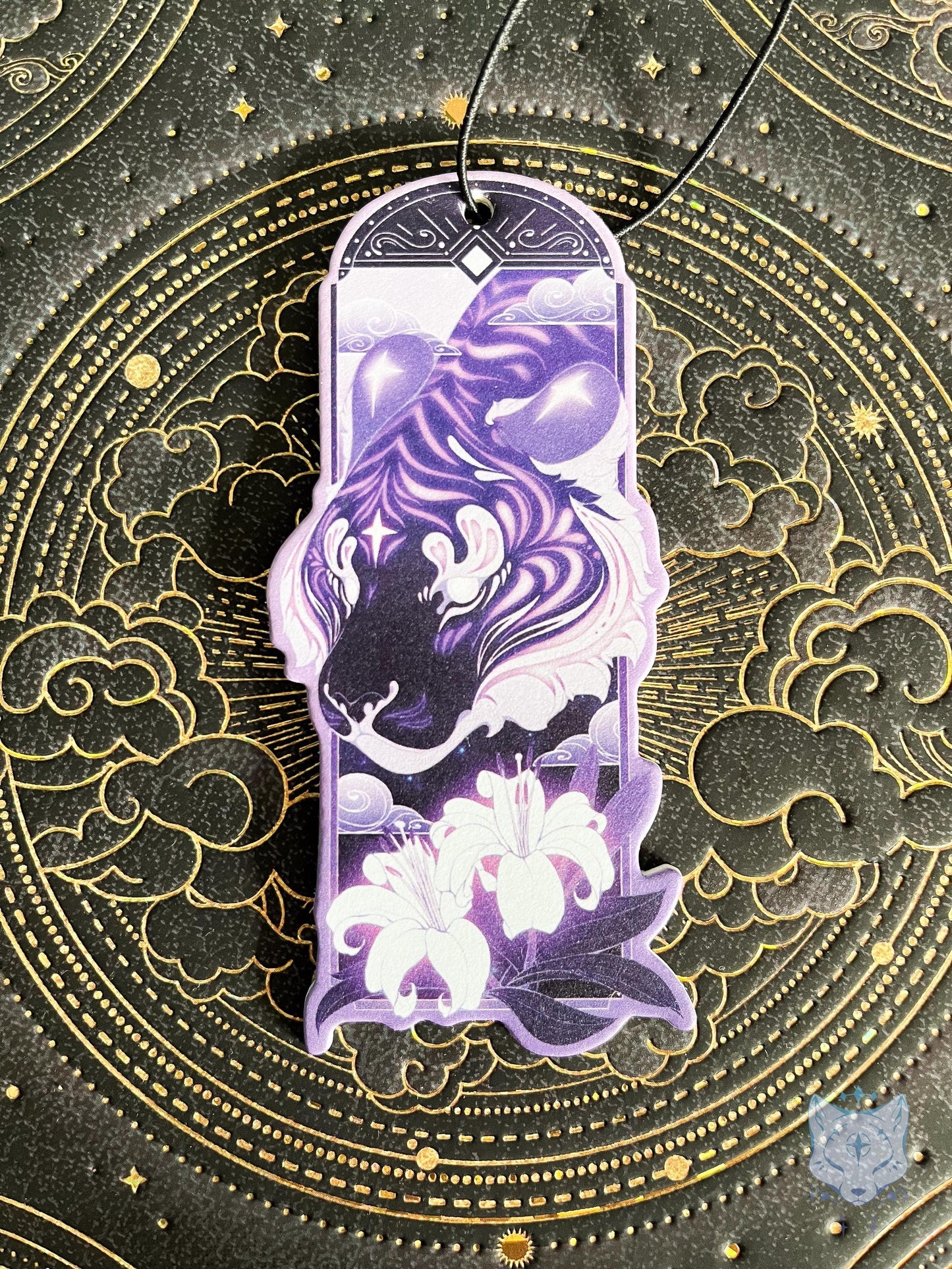 Lunar Tiger & Tiger Lilies Air Freshener - Double Sided - Rose Sandalwood Scent