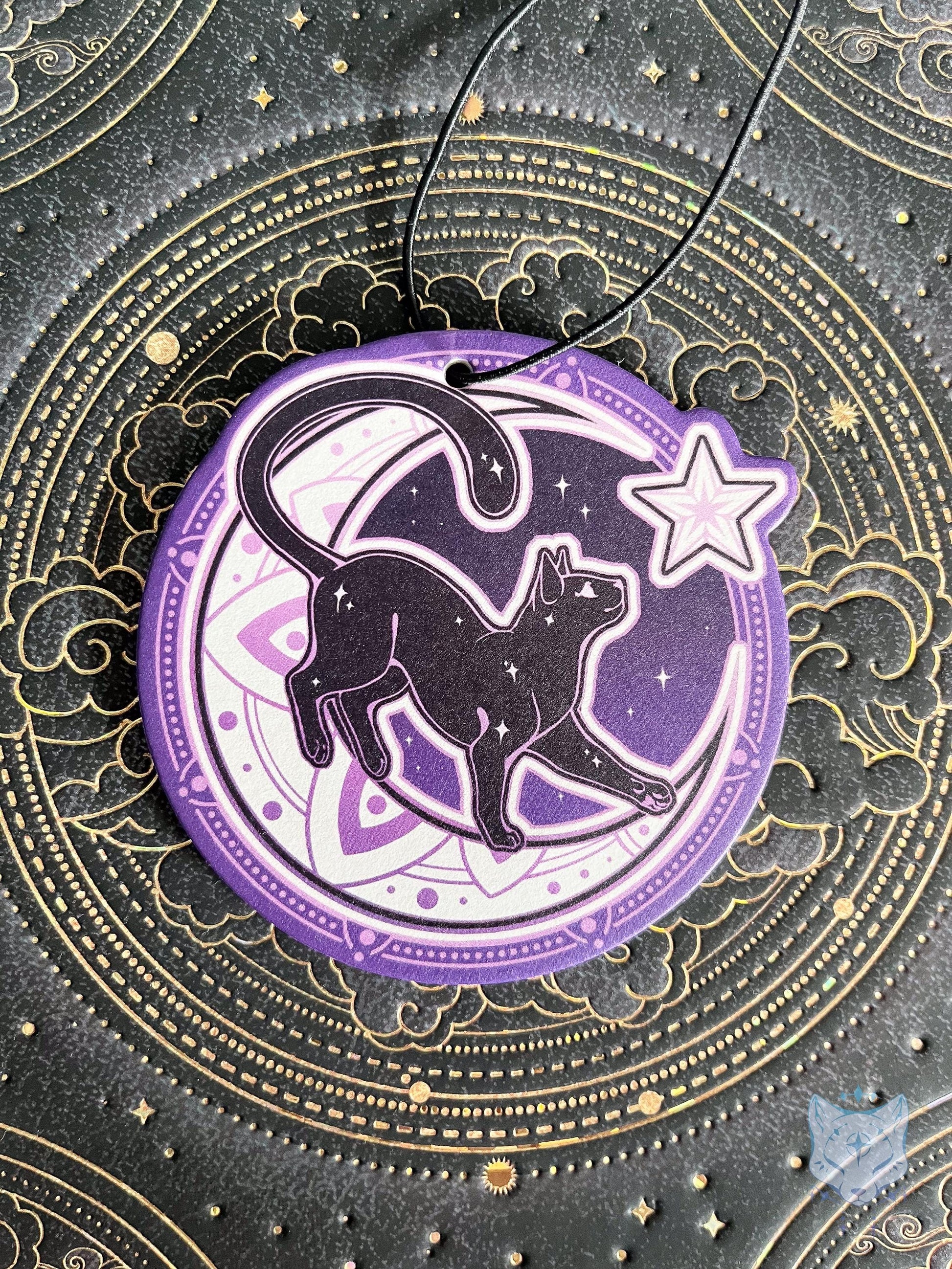 Lunar Cat Air Freshener - Double Sided - Grape Scent