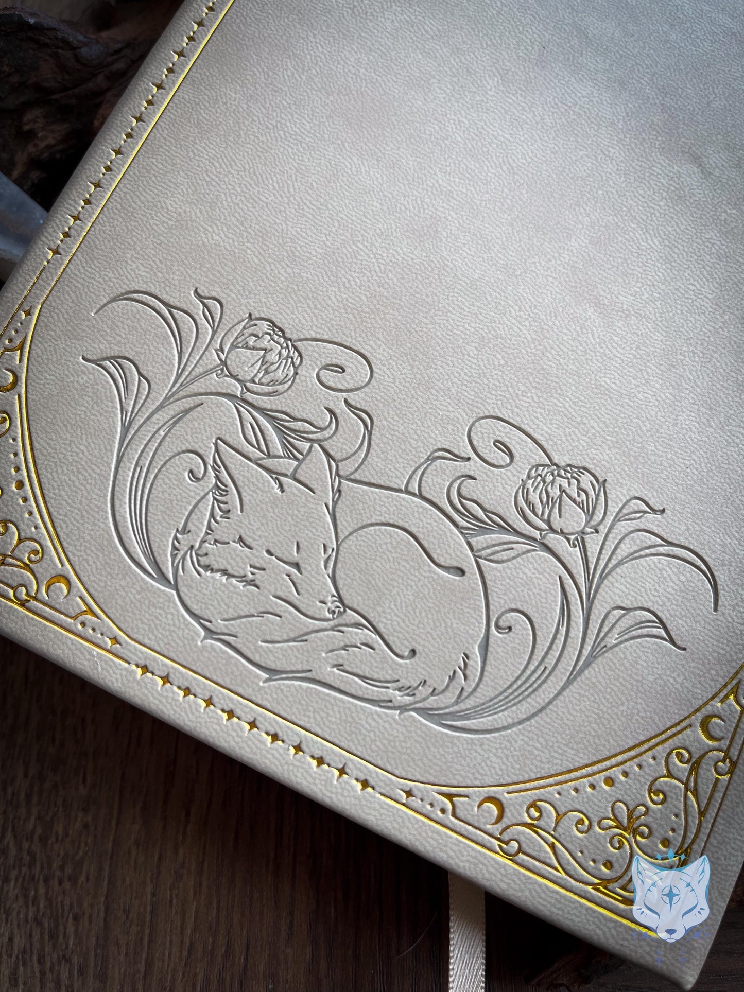 Floral Fox & Moth Hardback PU Leather Journal / Notebook
