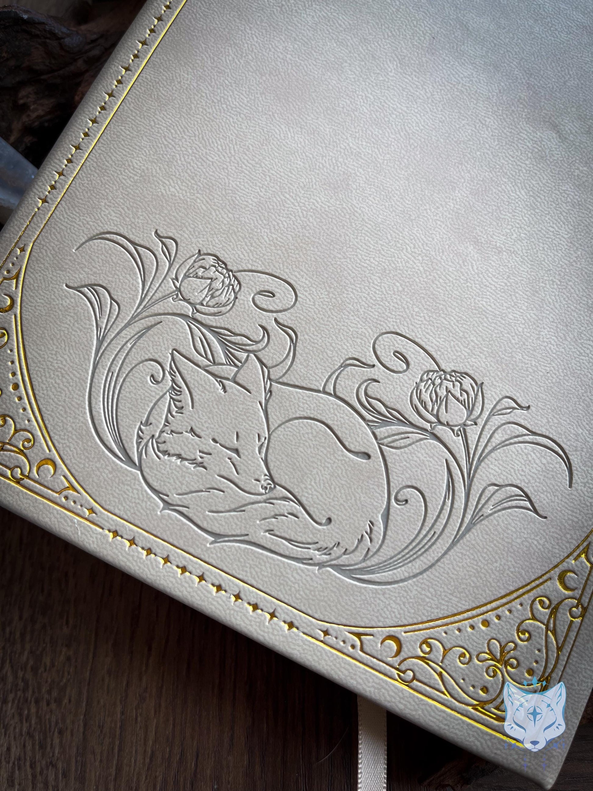 Floral Fox & Moth Hardback PU Leather Journal / Notebook