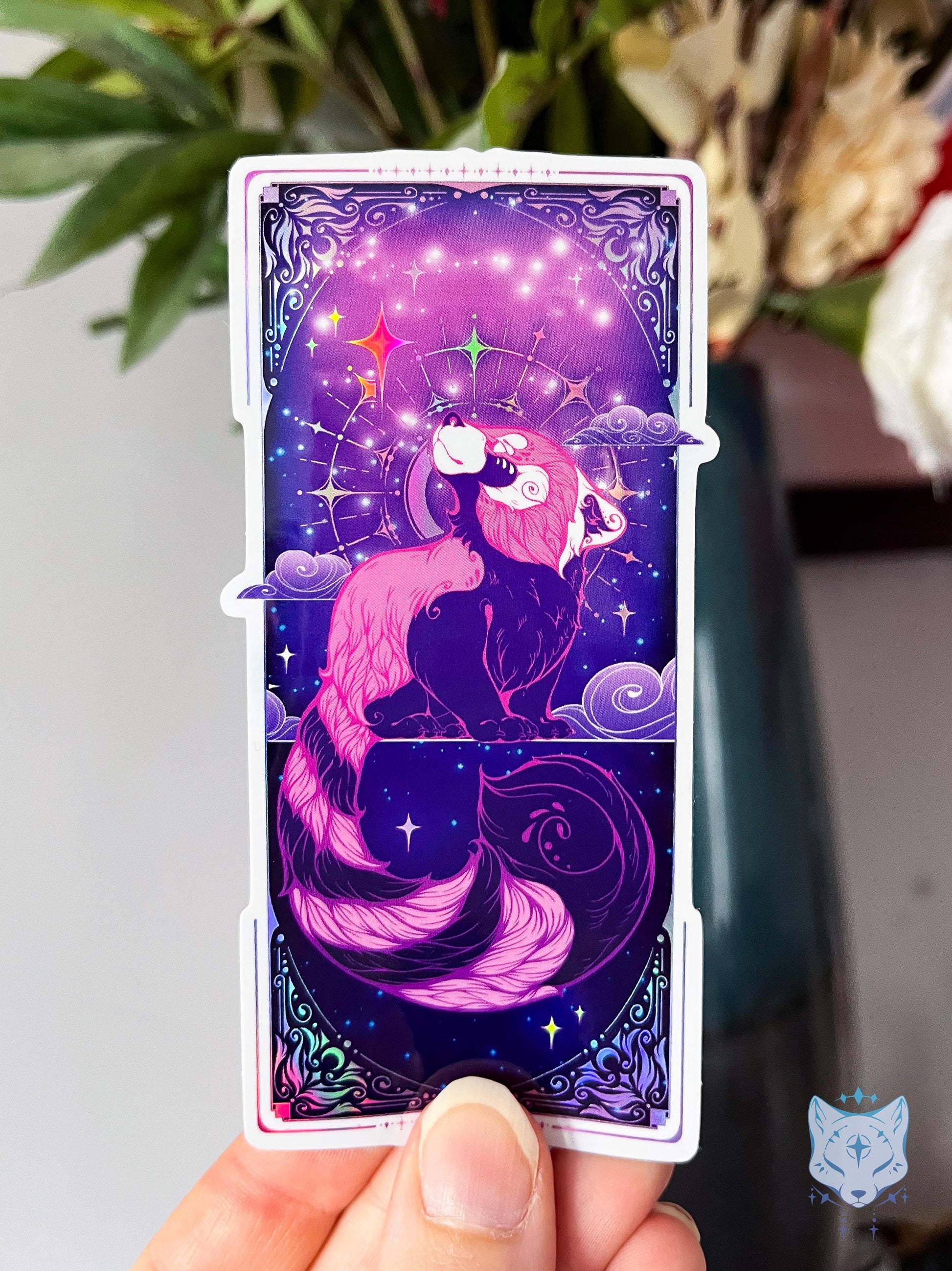 Red Panda Sticker | Holographic Sticker 11.5cm tall