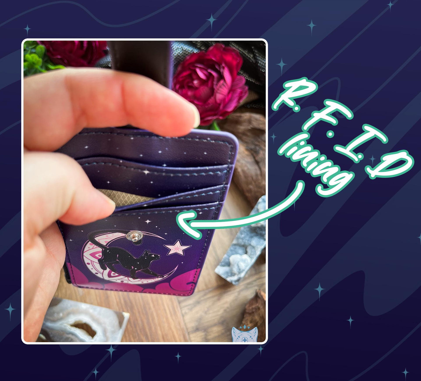 Lunar Cat Mini RFID Wallet