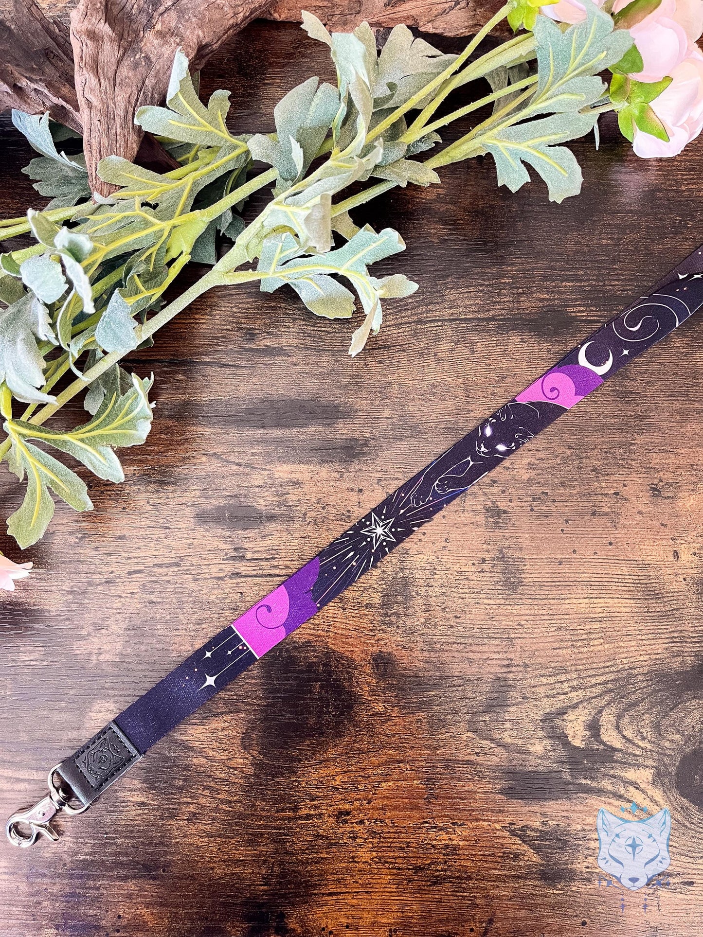 Lunar Cat Recycled Plastic Lanyard | rPET Lanyard | breakaway clasp