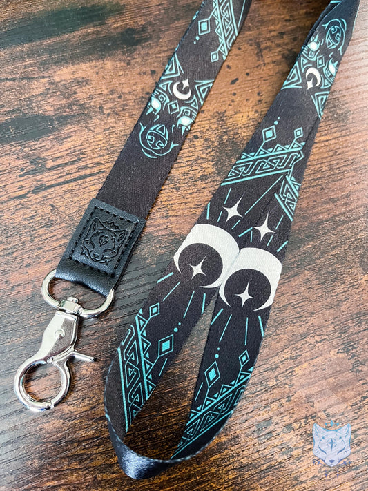 Celtic Wolf Recycled Plastic Lanyard | rPET Lanyard | breakaway clasp