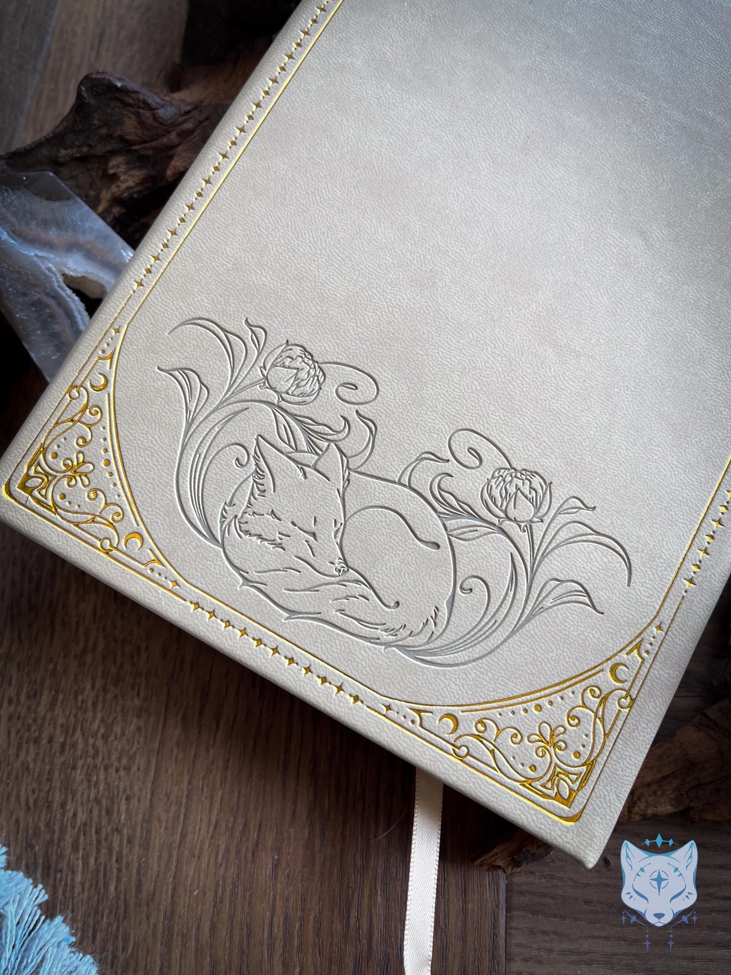 Floral Fox & Moth Hardback PU Leather Journal / Notebook