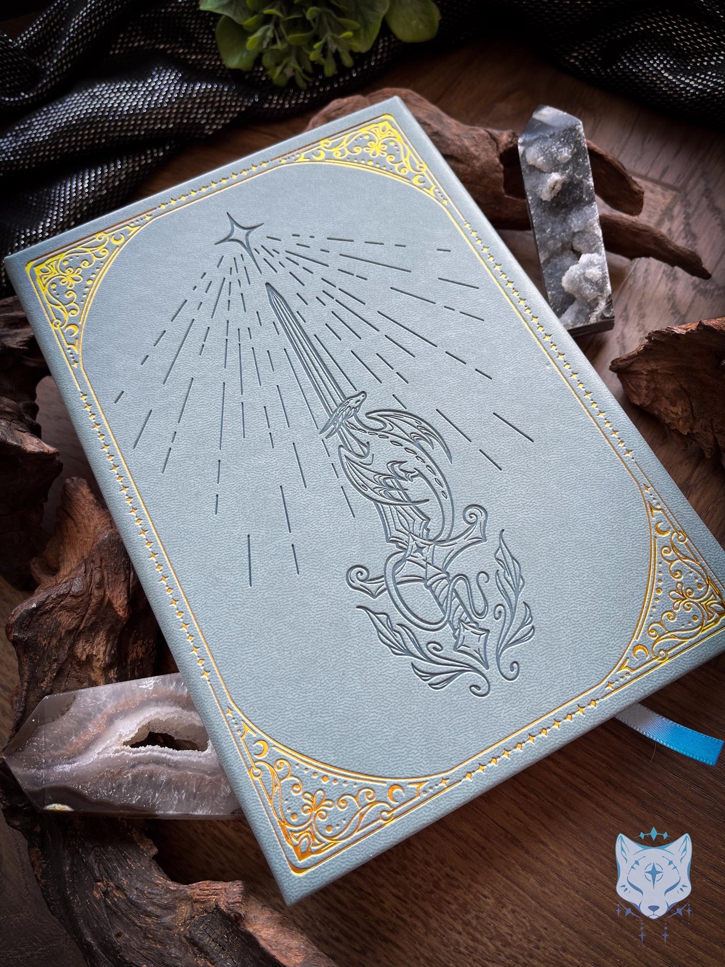 Floral Fantasy Dragon Hardback PU Leather Journal / Notebook
