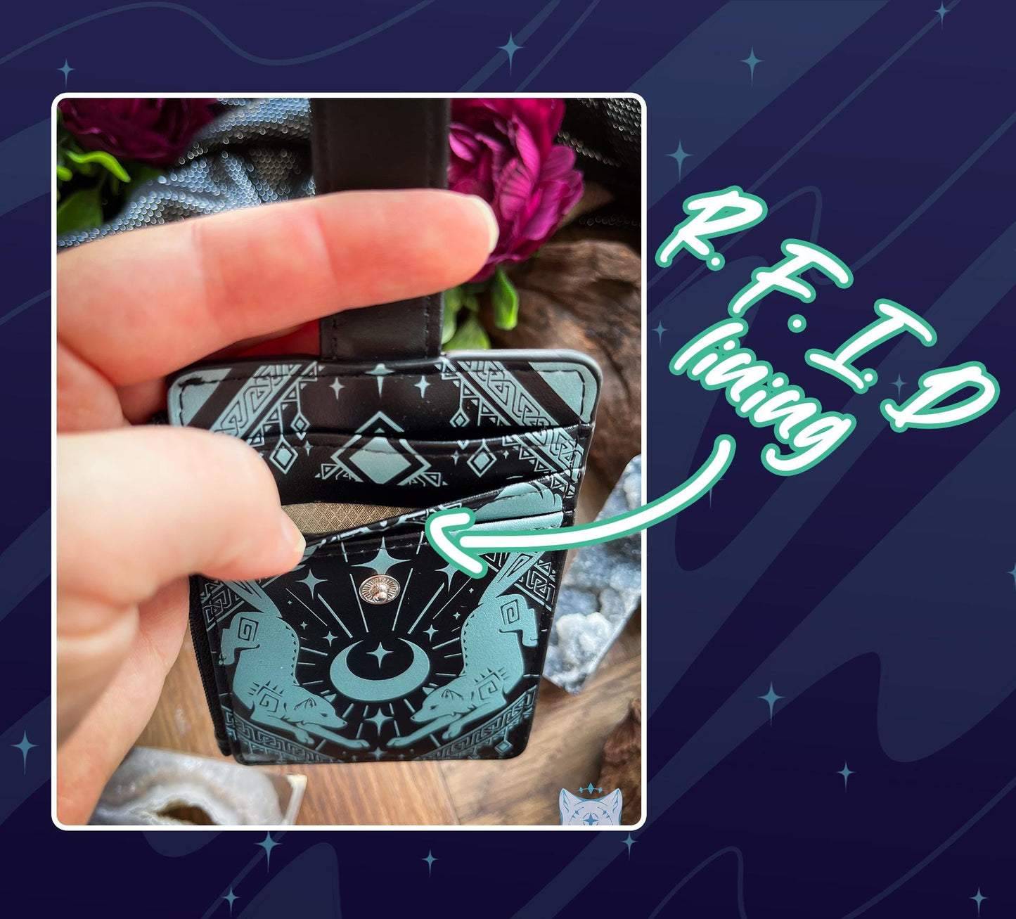 Lunar Wolves Mini RFID Wallet