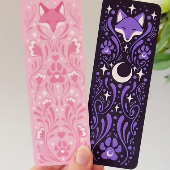 Celestial & Floral Fox Paper Bookmarks
