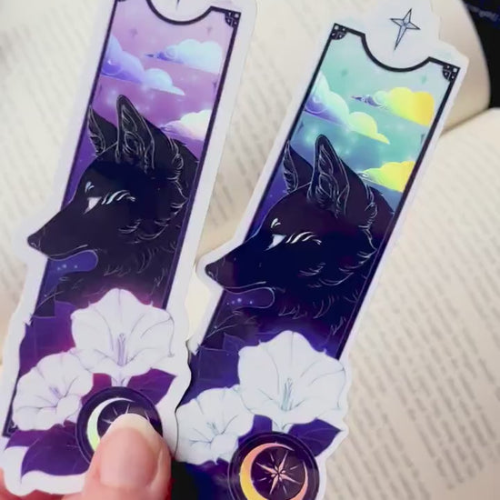 Black Fox Holographic Stickers | 13cm tall