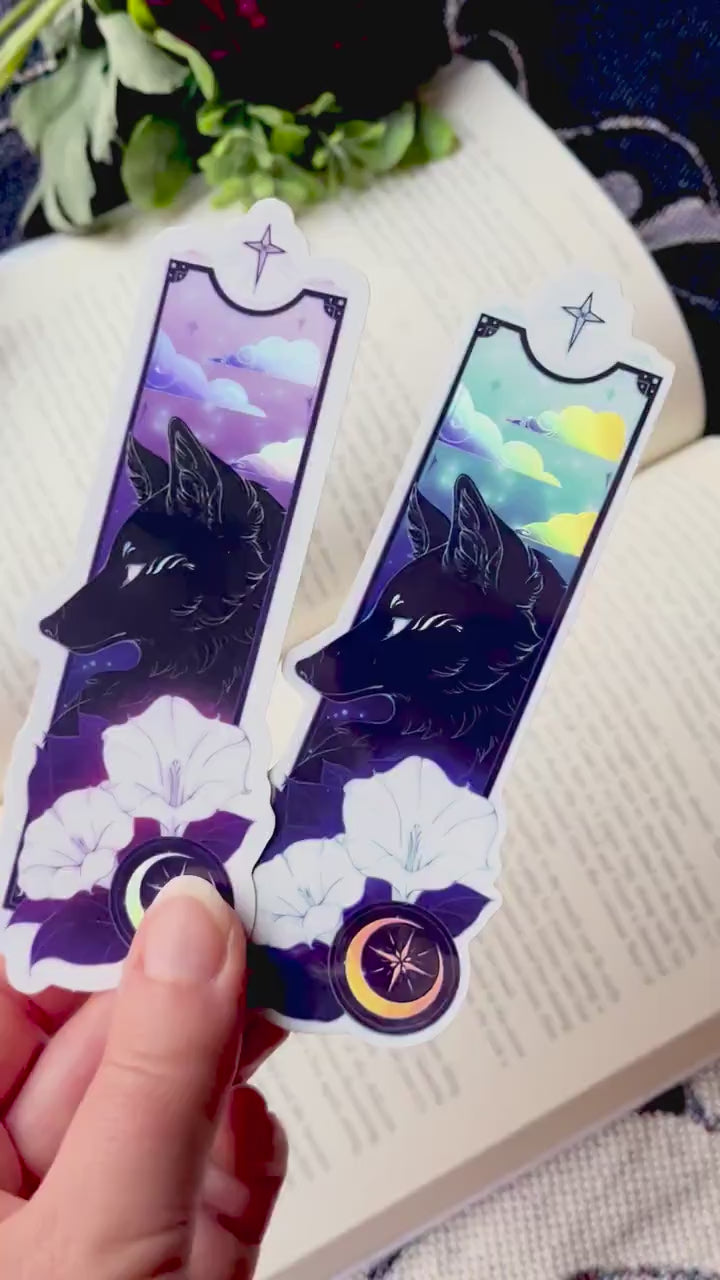 Black Fox Holographic Stickers | 13cm tall
