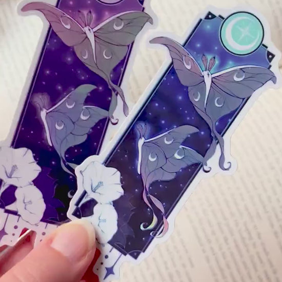 Lunar Moth Holographic Stickers | 11cm tall