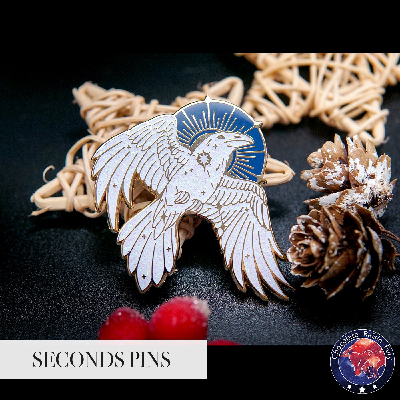 Corvus Raven Constellation **SECONDS** Enamel Pin