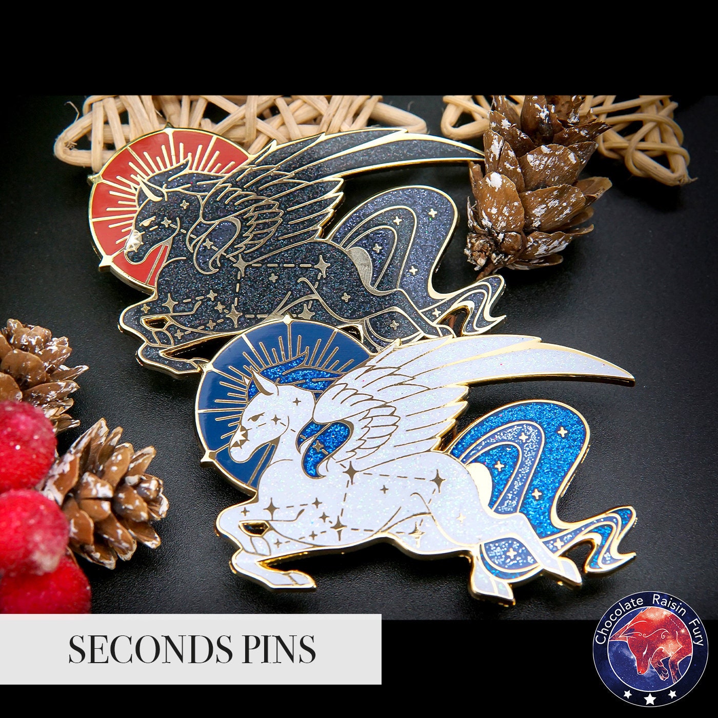 Pegasus Constellation **SECONDS** Enamel Pin