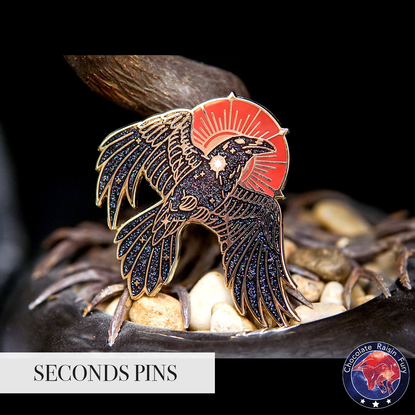 Corvus Raven Constellation **SECONDS** Enamel Pin