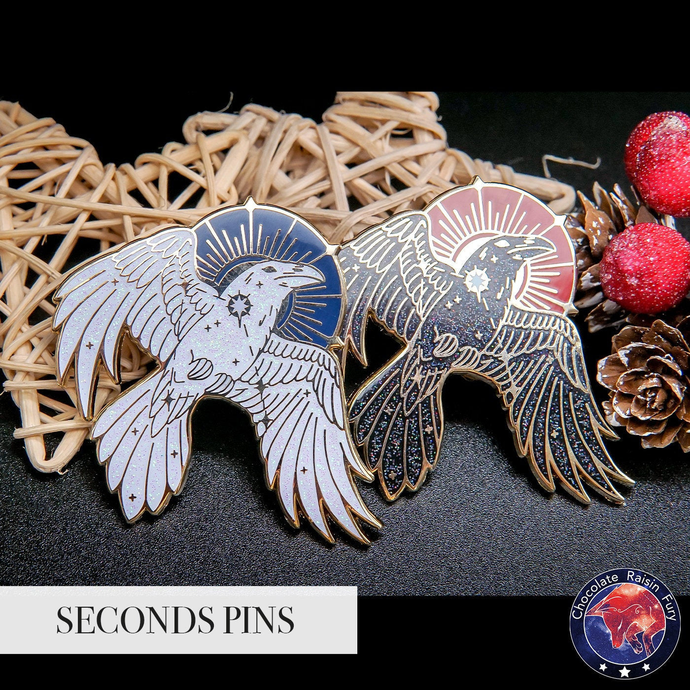 Corvus Raven Constellation **SECONDS** Enamel Pin