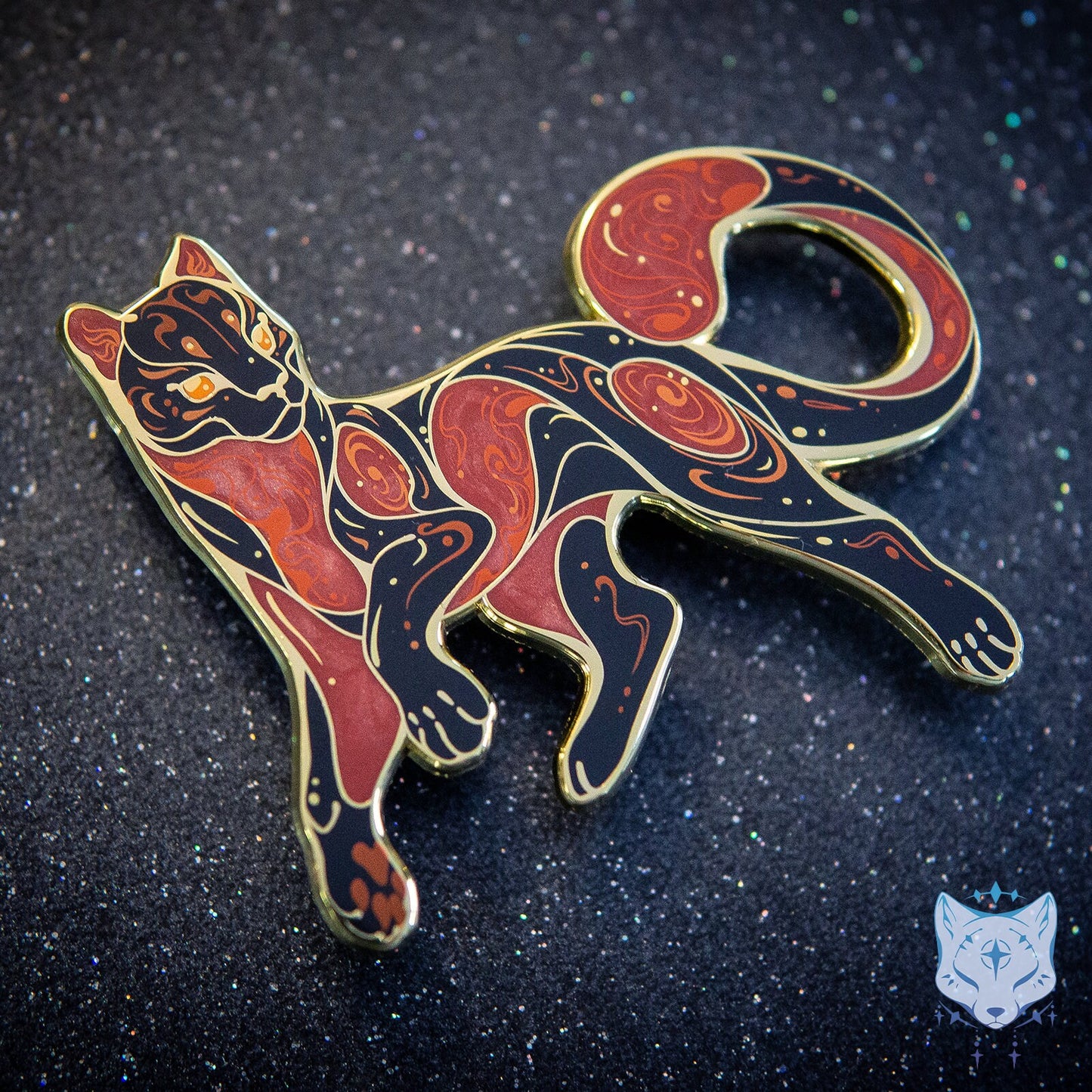 Jupiter Cat Planet Pin *LIMITED EDITION* -  69.85mm / 2.75" Space Cat enamel pin. Will not be restocked once stock is sold.