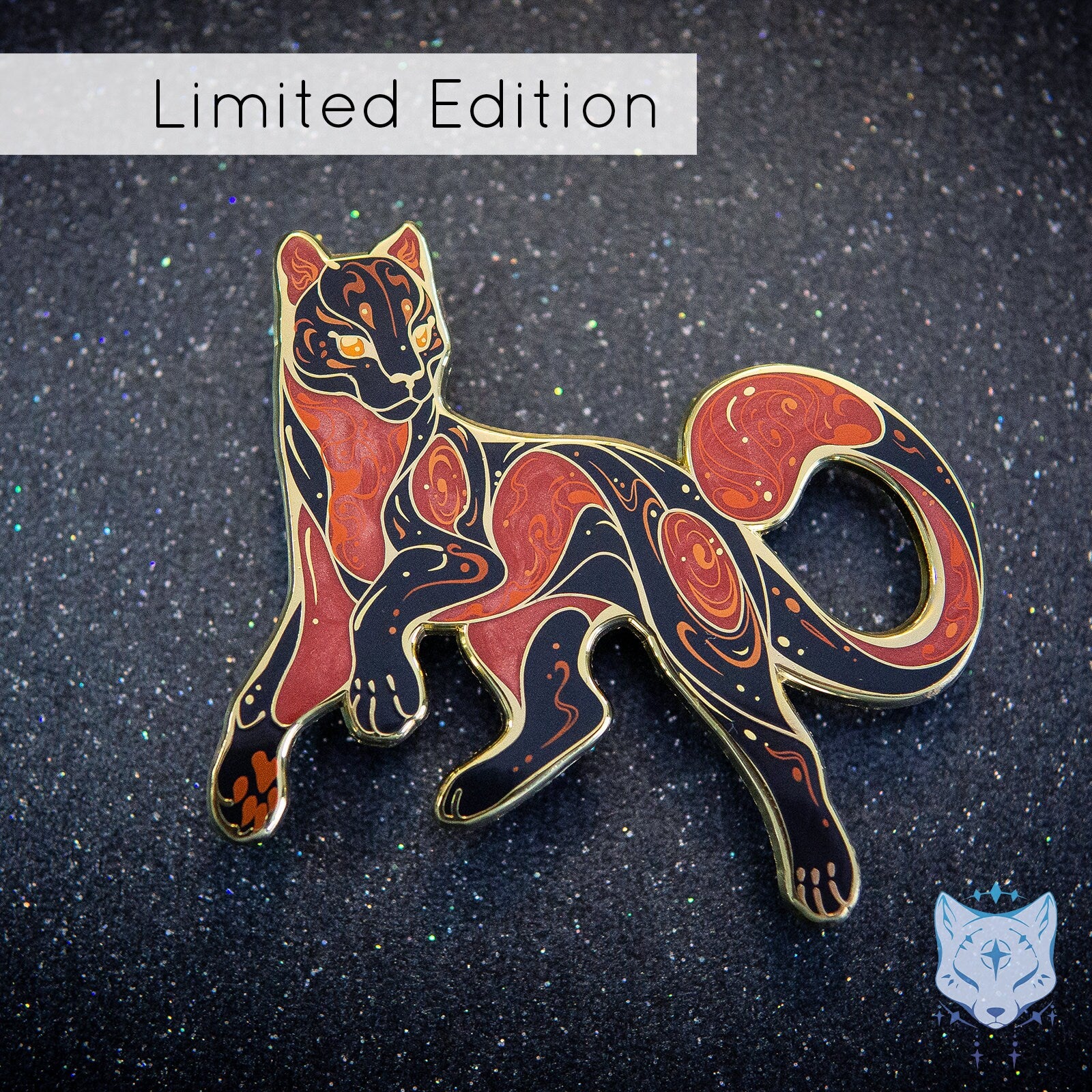 Jupiter Cat Planet Pin *LIMITED EDITION* -  69.85mm / 2.75" Space Cat enamel pin. Will not be restocked once stock is sold.