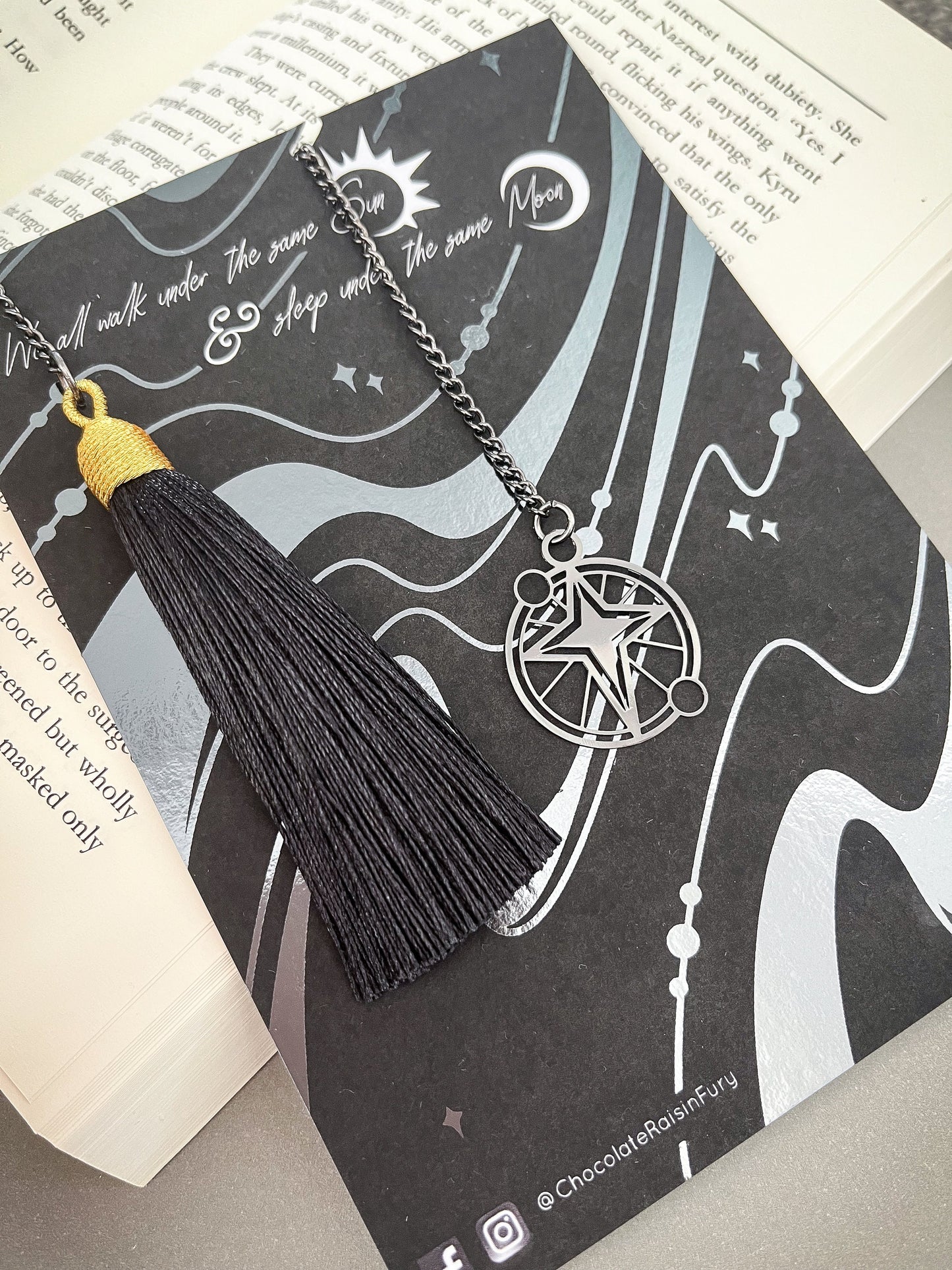 Mini Black Star Metal Bookmark - Metal Bookmark, Book Accessories, Book Lovers Gift