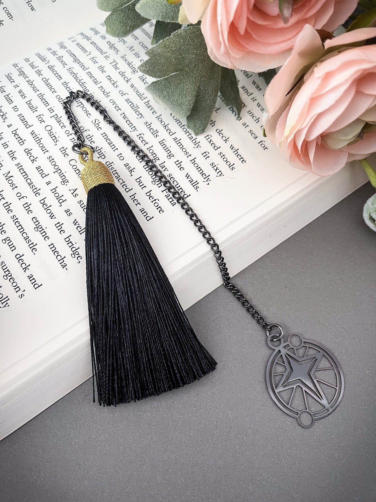 Mini Black Star Metal Bookmark - Metal Bookmark, Book Accessories, Book Lovers Gift