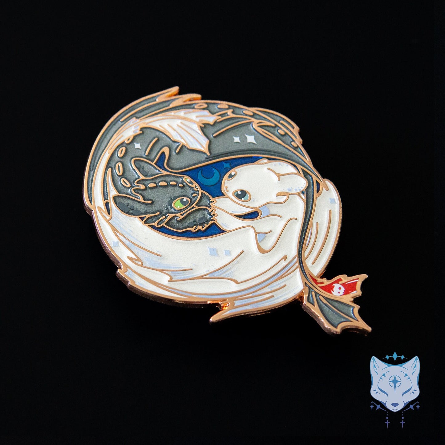 HTTYD "Flight of Dragons" - LE 55 Rose Gold Pearl 2.5" pin